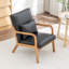 Fauteuil avec revêtement en bois et cuir-395610199