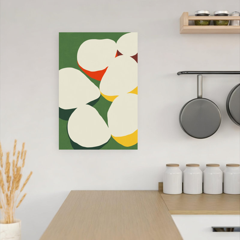 Affiche murale abstraite florale vibrante et audacieuse, style contemporain, représentant une fleur et la nature