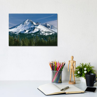 USA, Oregon, Deschutes National Forest Autumn Snow On Broken Top by John Barger - Wrapped Canvas Print