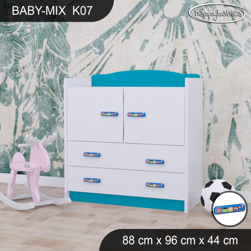 Baby Mix Kids 2 - Drawer Dresser, Blue