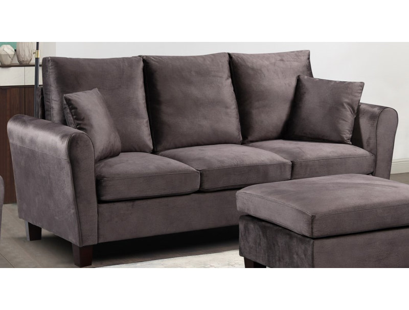 Materan 3 Seater Velvet Sofa, Mink
