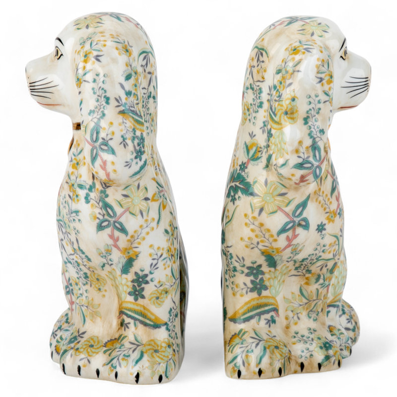 Staffordshire Style Dog Figurines – Chimney Pattern (Set of 2)