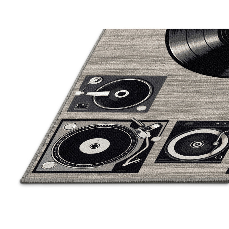  Tapis lavable avec disques vinyle, Tapis de couloir 2 pi x 4 pi