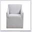 Fauteuil gris en polyester avec base rectangulaire
