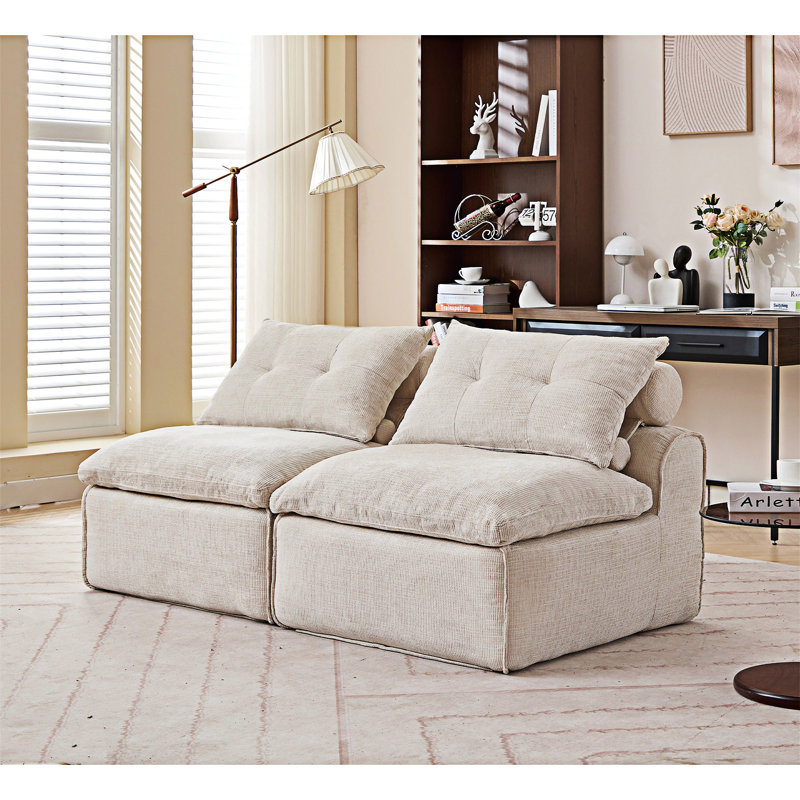 Canapé modulaire rembourré, Beige