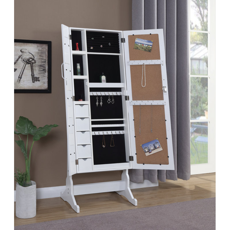 Armoire à bijoux avec miroir