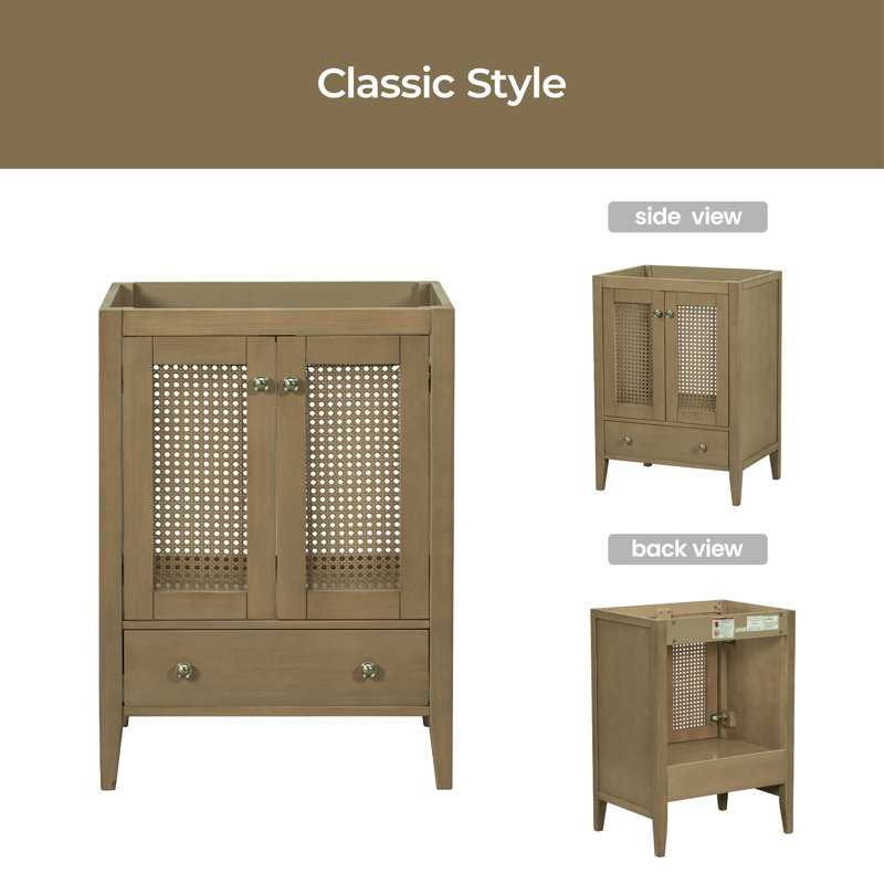 23.6'' Single Bathroom Vanity Base Only in Natural