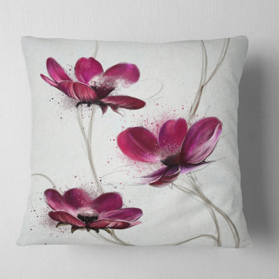 Lovely Red Watercolor Poppies - Coussin imprimé floral