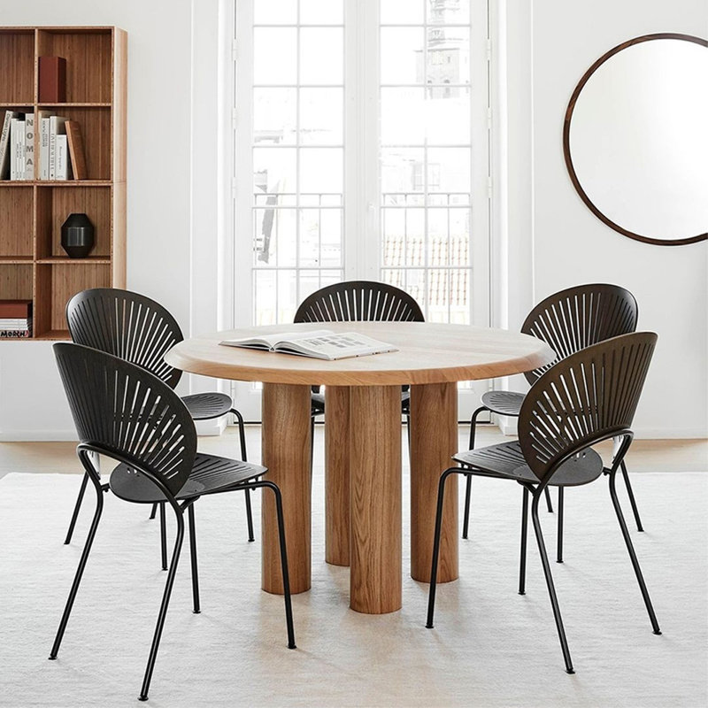 Elegant solid wood dining table, 29.52"H x 47.24"L x 47.24"W