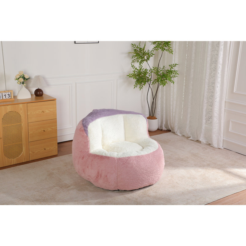 Fauteuils à billes surdimensionnés, Rose/Blanc