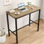 Table de bar rectangulaire à hauteur de comptoir avec pieds en métal, idéale pour divers espaces et rassemblements, offrant un support robuste et un assemblage facile.-716401885-716401887