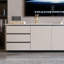 Meuble télé moderne et minimaliste avec tiroir et armoire-100646948