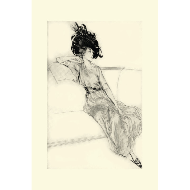 Feather Hat I by Vision Studio - Wrapped Canvas Print, 46cm H x 30cm W
