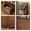 Bibliothèque standard en bois massif Nut-Brown