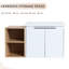 Meuble-lavabo de salle de bain moderne avec lavabo et porte 36 pouces