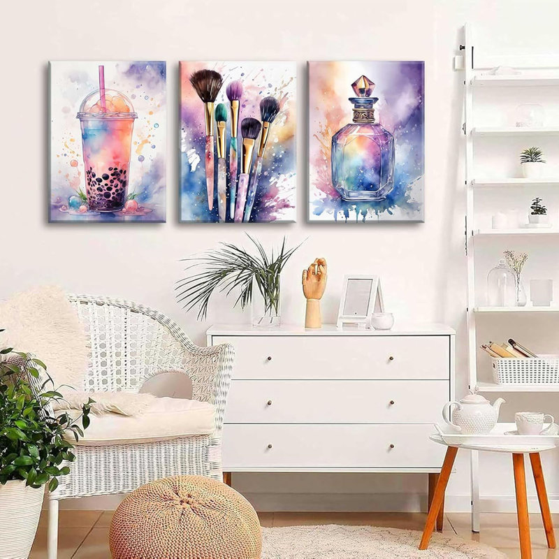 3 Piece Wrapped Canvas Print, 60cm H x 120cm W