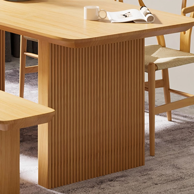 Table de salle à manger Burlywood, Brun, H 29,53 po x L 70,87 po x l 31,5 po