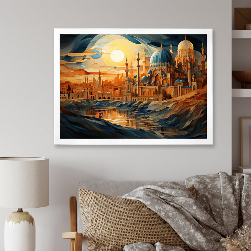 Islam Islamic Intricacy This I - Islamic Canvas Art Print, H 34 po x l 44 po x P 1,5 po, Cadre simple blanc