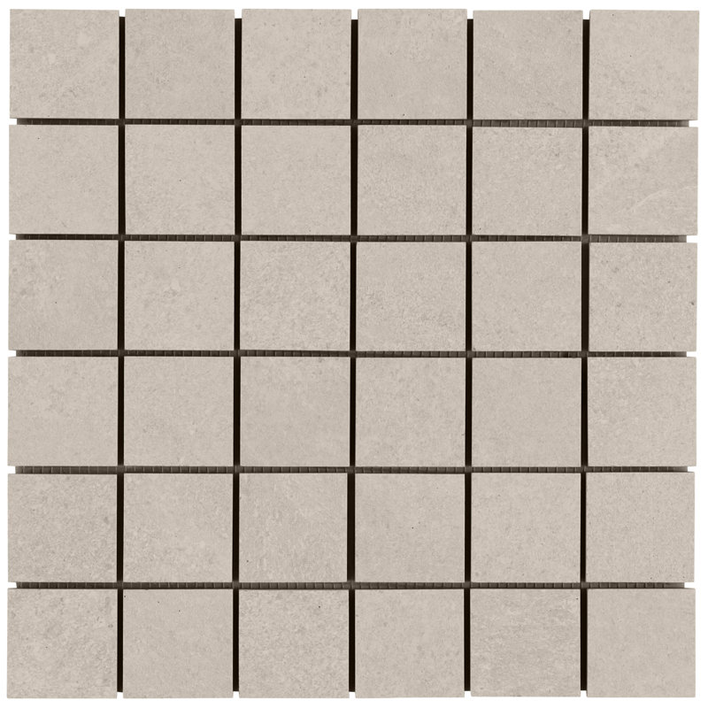 Monolith 11.81 In. X 11.81 In. Matte Porcelain Mosaic Floor And Wall Tile (0.96 Sq. Ft. / Each), Crema Beige
