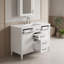 Meuble-lavabo de salle de bain avec comptoir en composite, 4 tiroirs, 2 portes à fermeture douce et tablettes réglables-133422849