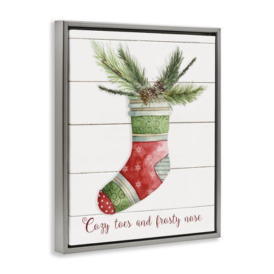 Cozy Toes & Frosty Nose Framed Giclee Art by Livi Finn