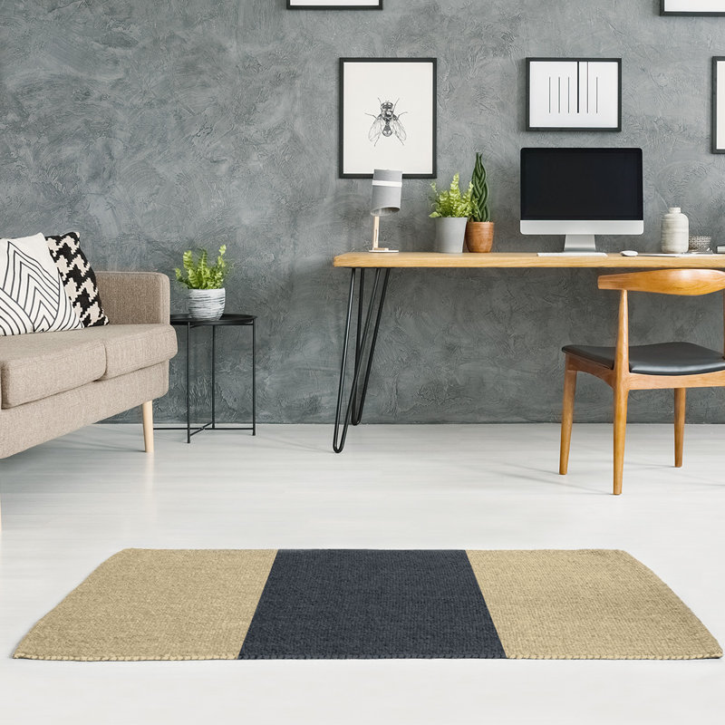 Tapis à rayures en poly-ivoire new orléans, Rectangle 3 pi x 5 pi