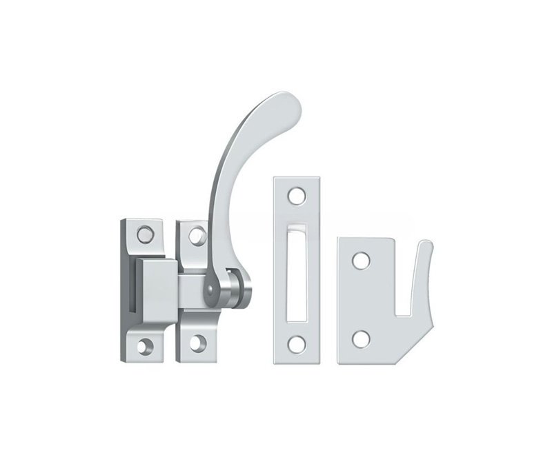 Deltana CF450U26 Window Lock, Casement Fastener, Reversible, 4-1/2" in Polished Chrome, Polished Chrome