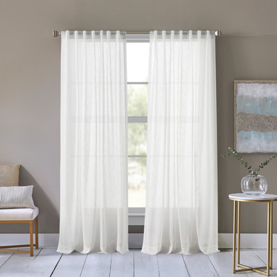 DKNY Ariana White 50 X 96 Curtain Panel Pair