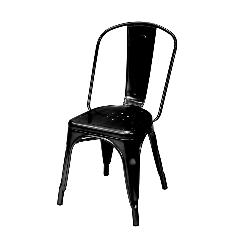 Chaise empilable Engrom, Noir