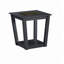 Ensemble de 3 tables basses Table rectangulaire Deux tables de bout assorties Plateau en bois et en fibre de verre Base en bois Tablette inférieure ouverte Présentoir de rangement supplémentaire