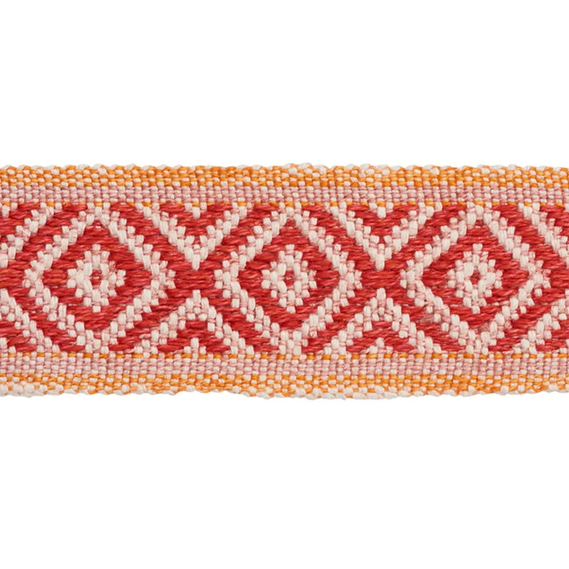 Larson Handwoven Tape, Red/Orange