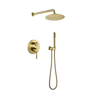 Bathroom Wall Mounted Shower In Matte Black - Built With Luxury Brass And Stainless Steel