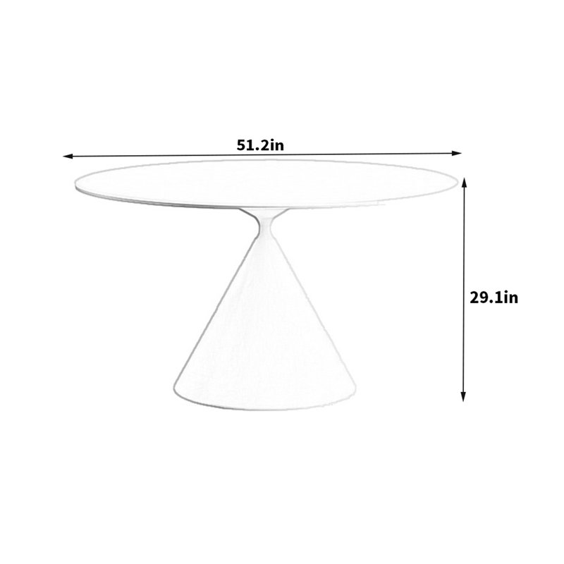Table de salle à manger Shritan, H 29,1 po x L 51,2 po x l 51,2 po