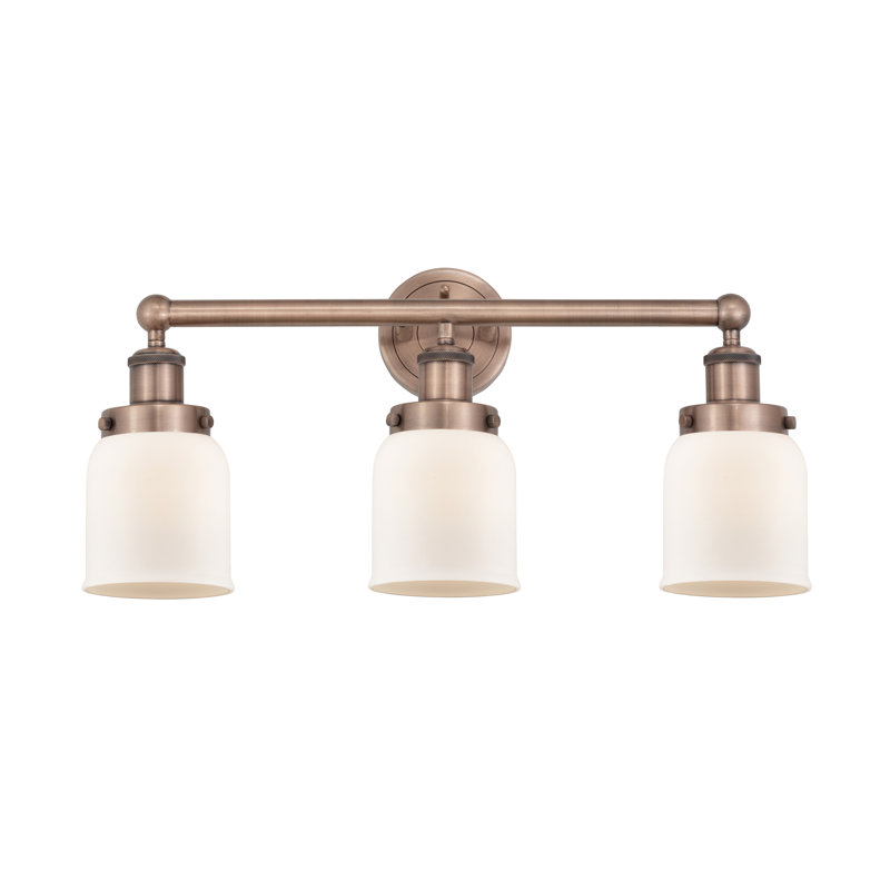 Armoni 3 - Light Dimmable Vanity Light, Matte White, Antique Copper