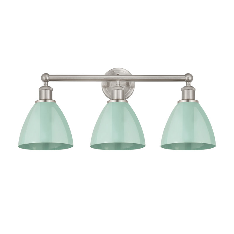Éclairage pour meuble-lavabo 3 lumières Arpita, Écume de mer, Nickel satiné