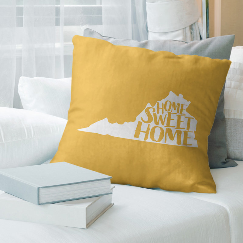 Housse de coussin connecticut home, 18 po x 18 po, Texas, Jaune