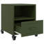 Ameara 36cm W Steel Bedside Table-1826630100