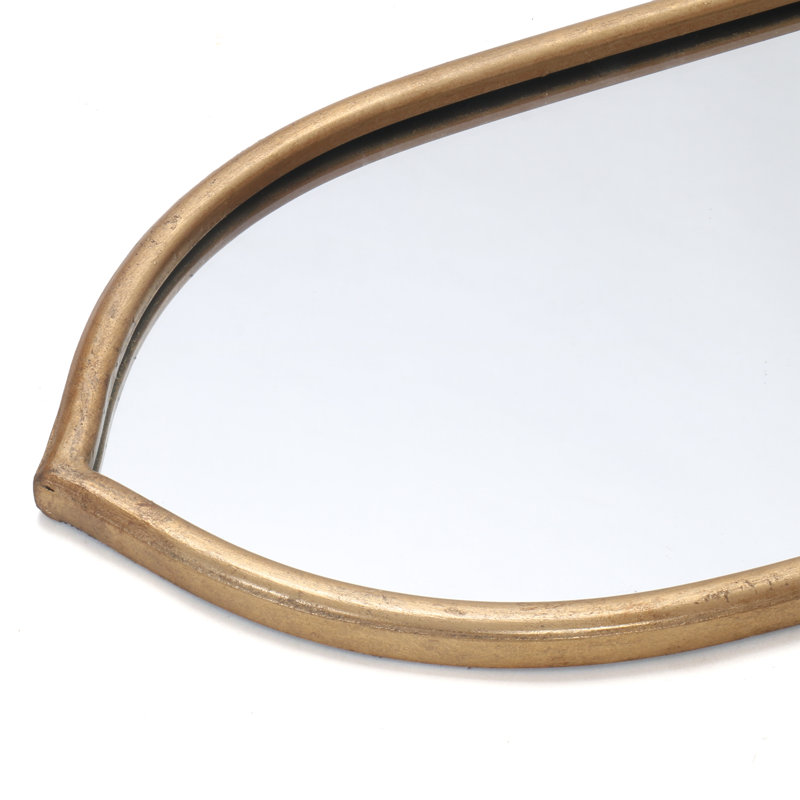 Long Arched Wall Mirror, Gold