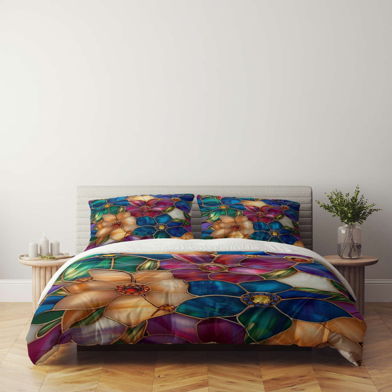 Premium Single Quilt Cover Set, 70% Polyester / 30% Cotton, Duvet Cover 55.1 x 78.7 inches & Pillowcase 23.6 x 23.6 inches | Machine Washable, 120 Thread Count, Button Closure for Duvet, Envelope Closure for Pillowcase