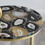 Motte Glass Top Cross Legs End Table