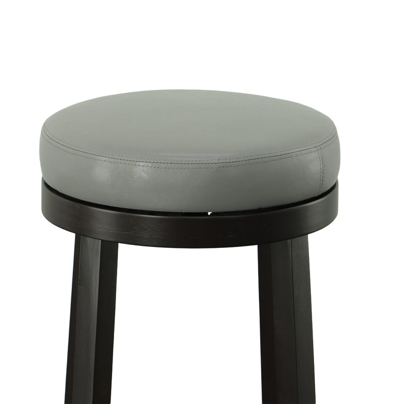 Tabouret pivotant de 30 po de hauteur avec siège rembourré moelleux Modern, Gris