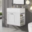 Meuble-lavabo de 21,8 po avec lavabo, armoire flottante murale, grand tiroir, tablette réglable, porte-papier hygiénique, système de fermeture en douceur-115672295