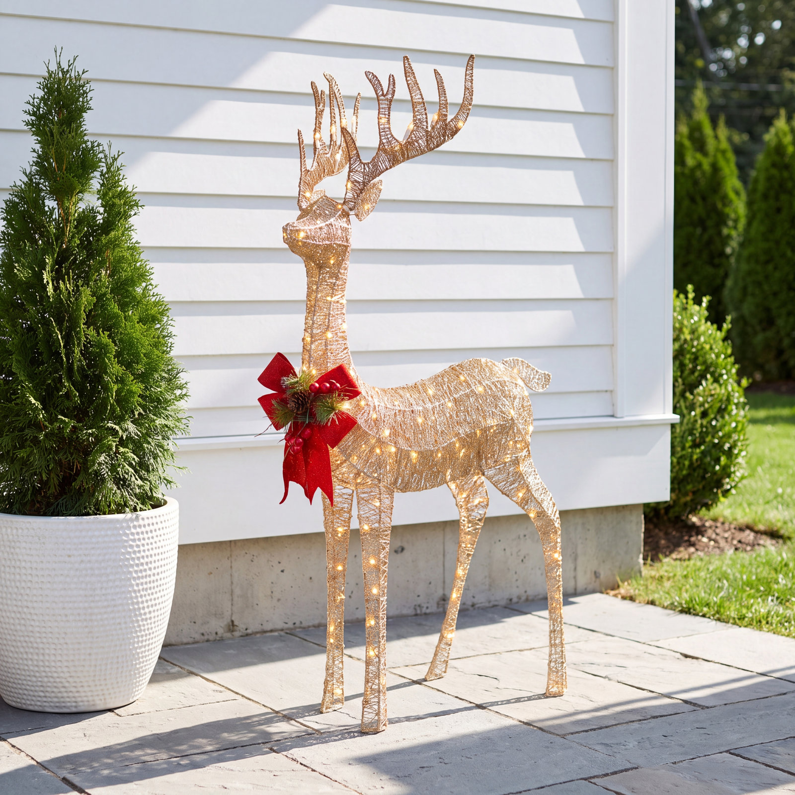 The Holiday Aisle® 48" Lighted Standing Reindeer