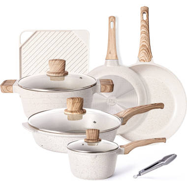 Kitchen Pots and Pans Set - 23pc Stone Kitchen Cookware Sets - HomeHero
