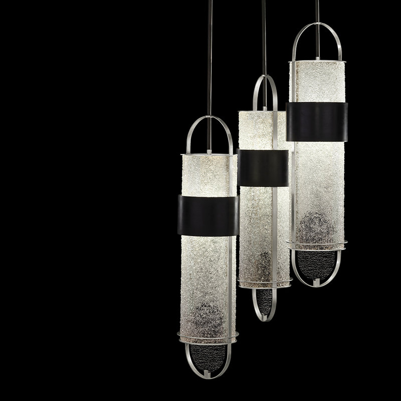 Bond 6 - Light LED Pendant, Black/Silver, Clear