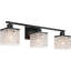 Applique murale 3 lumières pour meuble-lavabo noir avec miroir K9