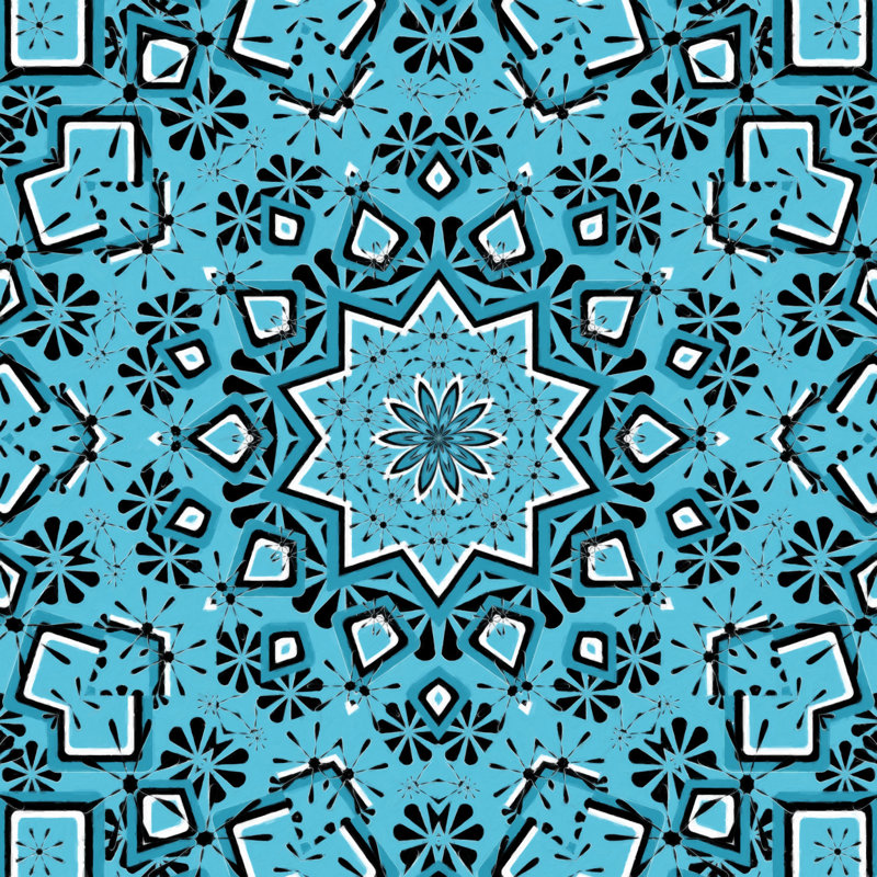 «Lisa Argyropoulos Retroscopic in Blue Jazz», reproduction d'art sur toile tendue, H 20 po x l 20 po, Cadre photo noyer, Non