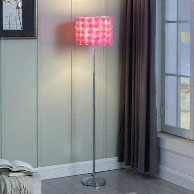 Lampe sur pied en acrylique / métal 63 po In Roses In Bloom