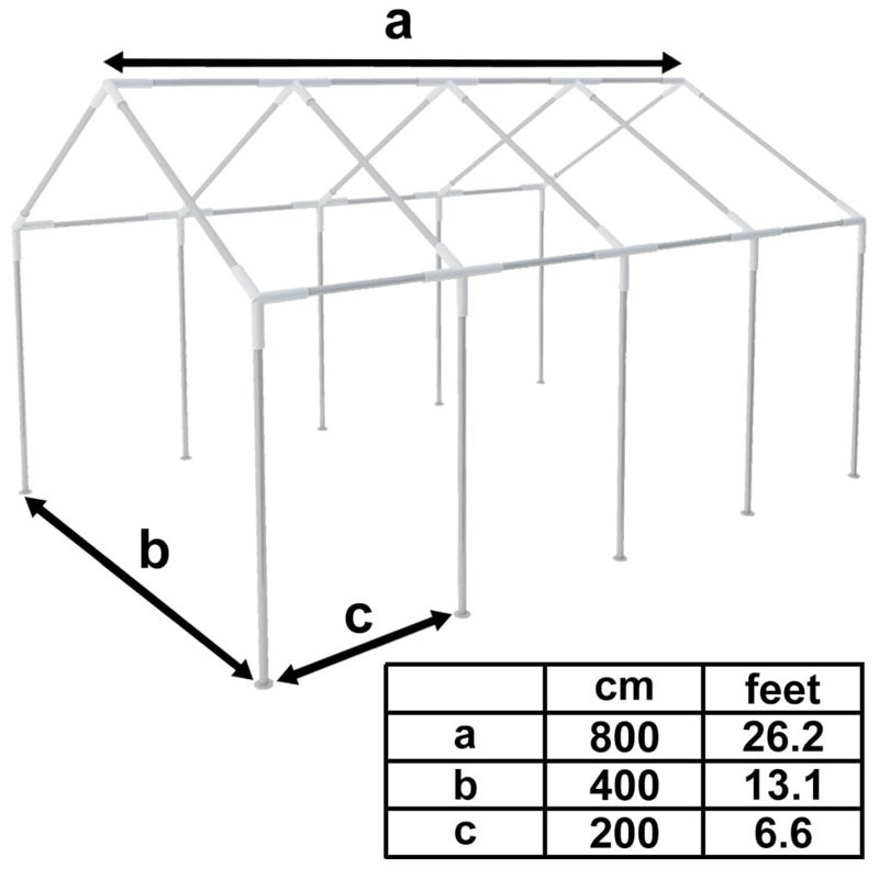 8m x 4m Steel Party Tent