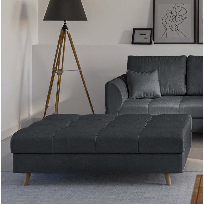 Scandinavian Footstool, Anthracite